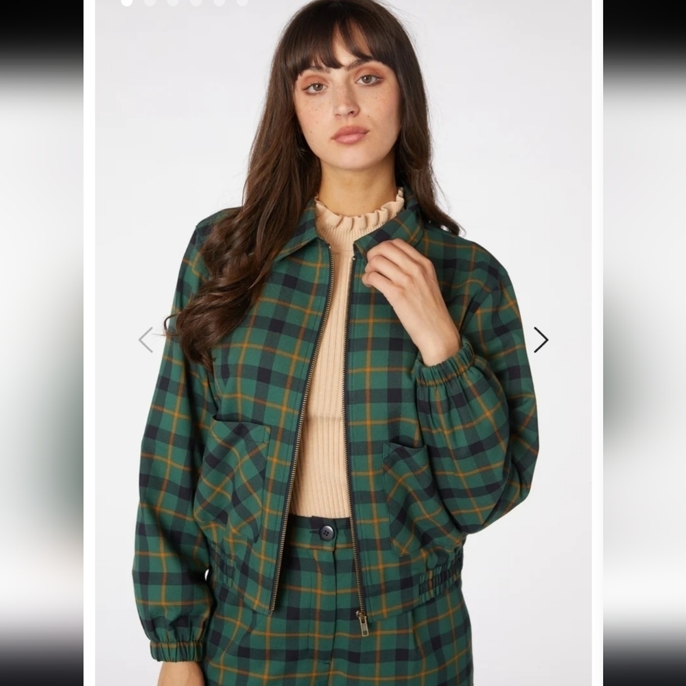Princess Highway plaid bomber jacket